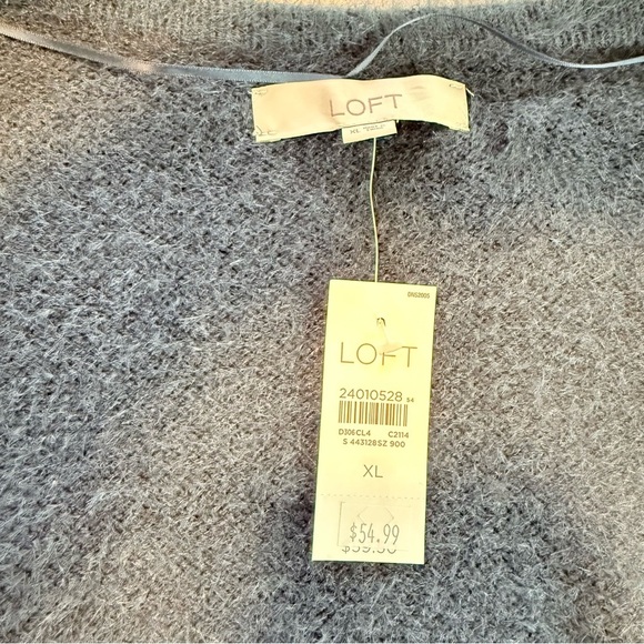 LOFT Blue Cardigan Sweater Open-Front Long Sleeve - Picture 5 of 6